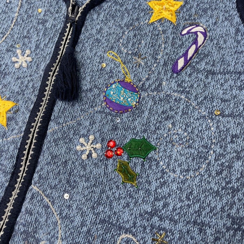 White Stag Snowman Vest Womens Plus 16W Winter Christmas Top - Picture 8 of 11